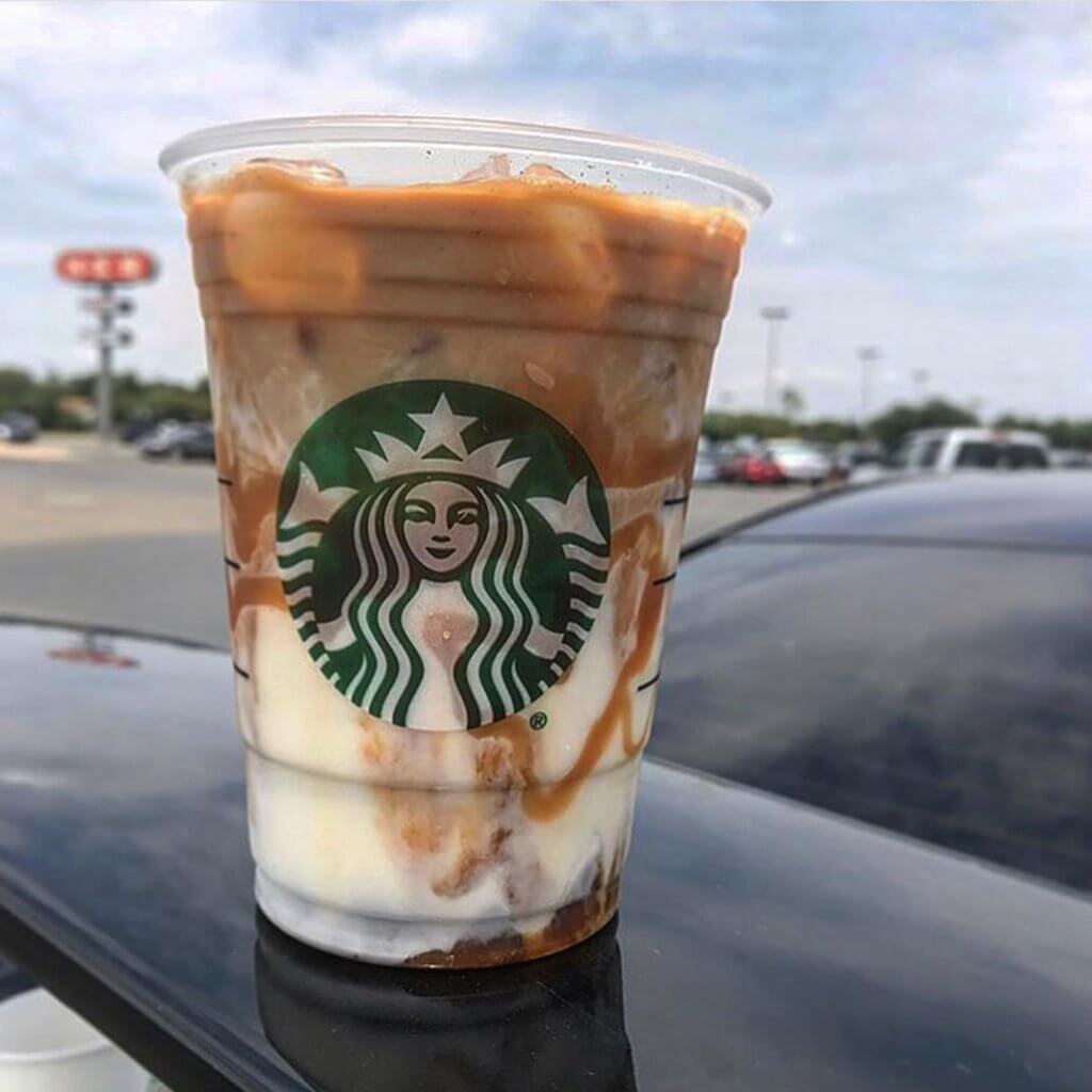 Iced Cinnamon Almond Milk Macchiato